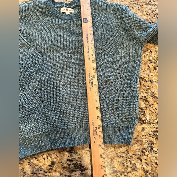 Mik mesh women’s green chunky sweater medium new w/o tags - Picture 4 of 6